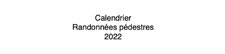 Randonnées pédestres