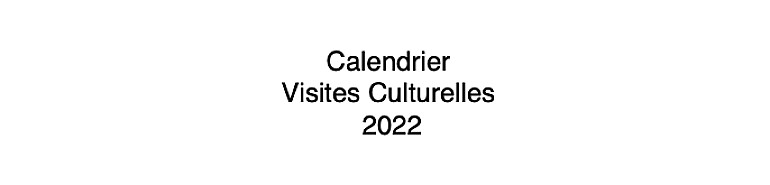 Visites culturelles