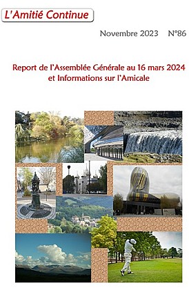 Bulletin n°86 : Report de l'Assemblée Générale au 16 mars 2024_Informations sur l'Amicale